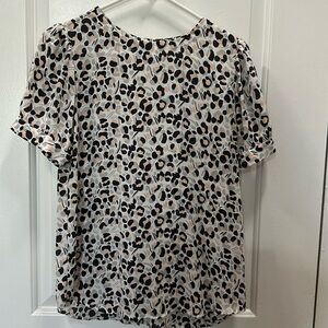 Women’s Size XSmall LOFT Leopard Blouse